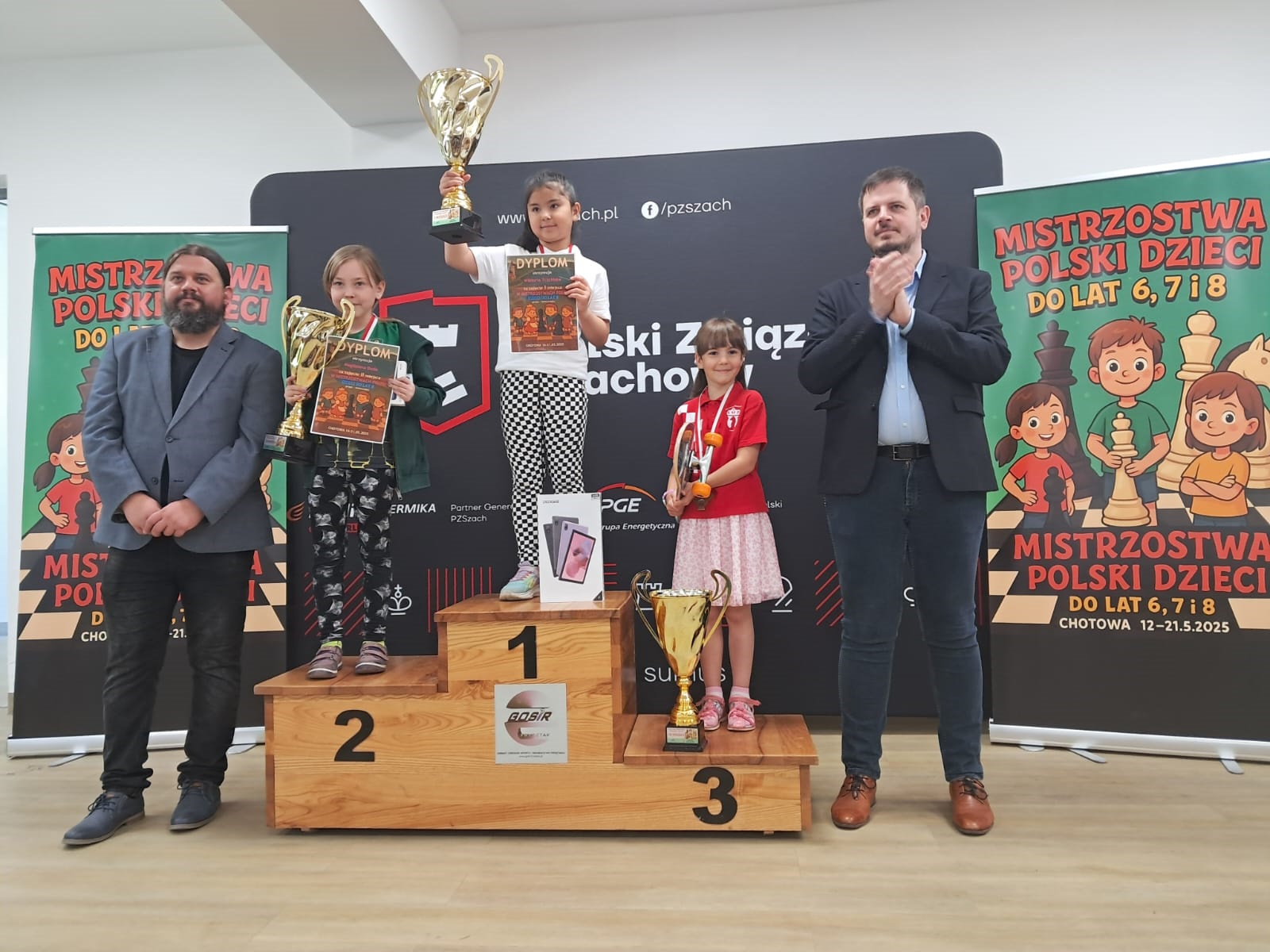 Fot. Akademia Szachowa Gliwice Maryna Feseniuk na podium