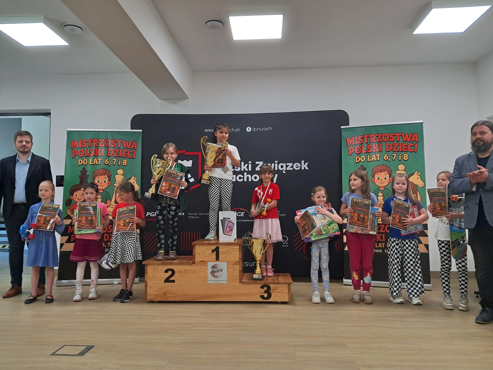 Fot. Akademia Szachowa Gliwice Maryna Feseniuk na podium