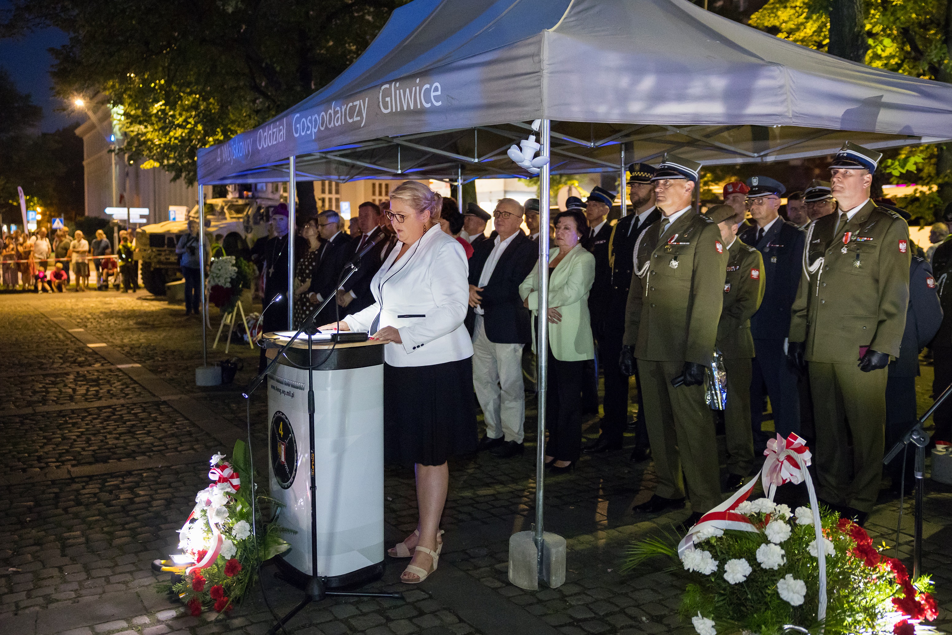 Fot. D. Nita-Garbiec/ UM w Gliwicach Aleksandra Wysocka, zastępca prezydenta Gliwic, przemawiająca do zebranych