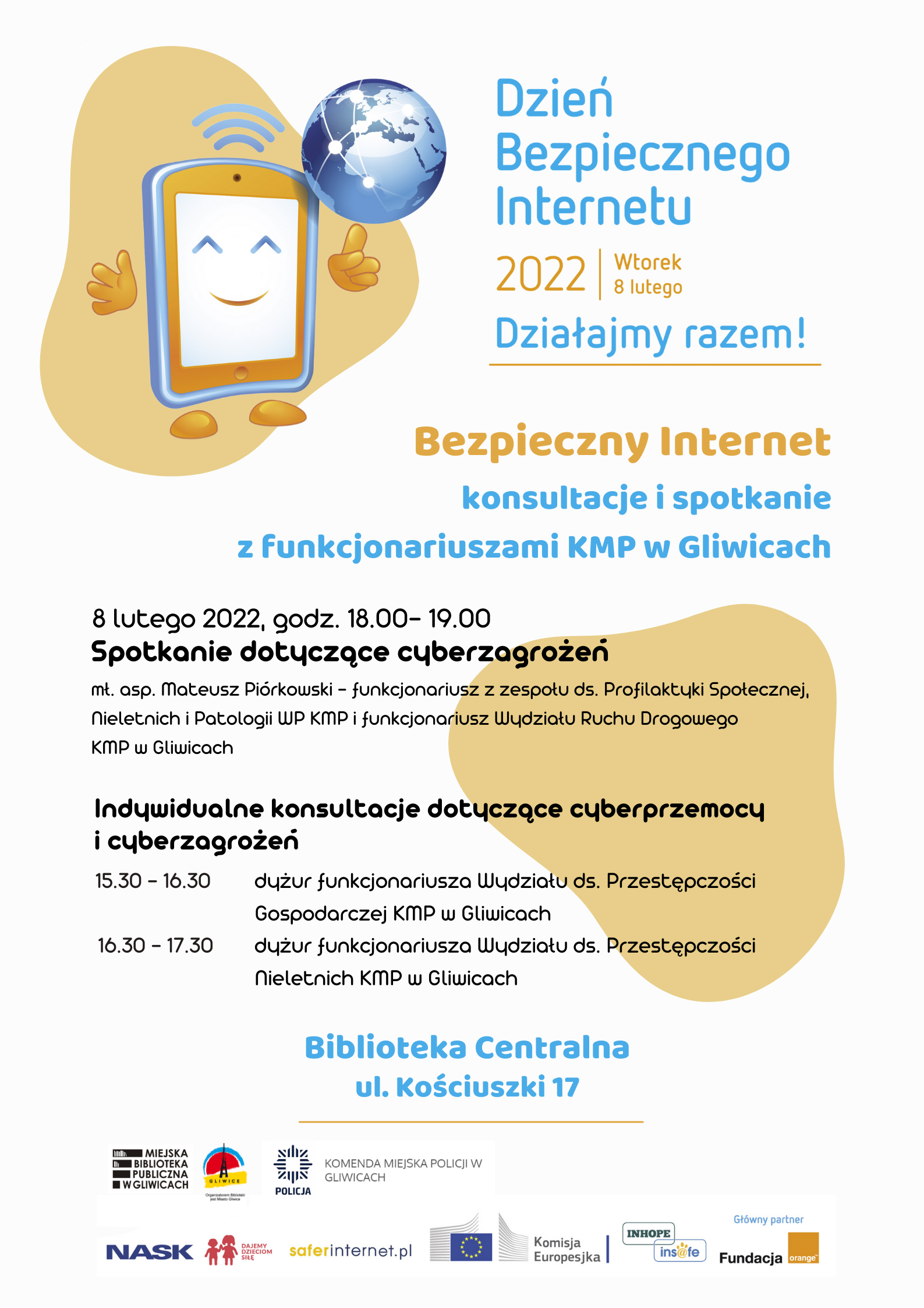BEZPIECZNY INTERNET - spotkanie i konsultacje z funkcjonariuszami KMP w Gliwicach