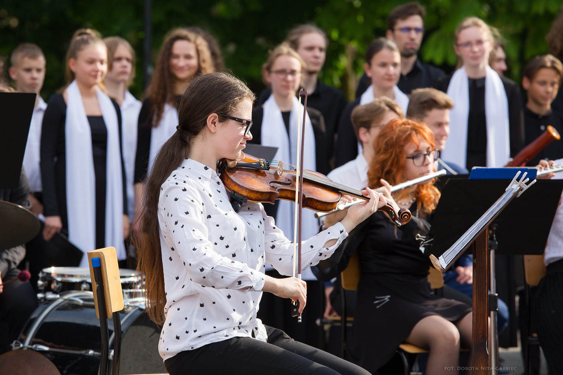 Koncert uczniów PSM w Parku Mickiewicza