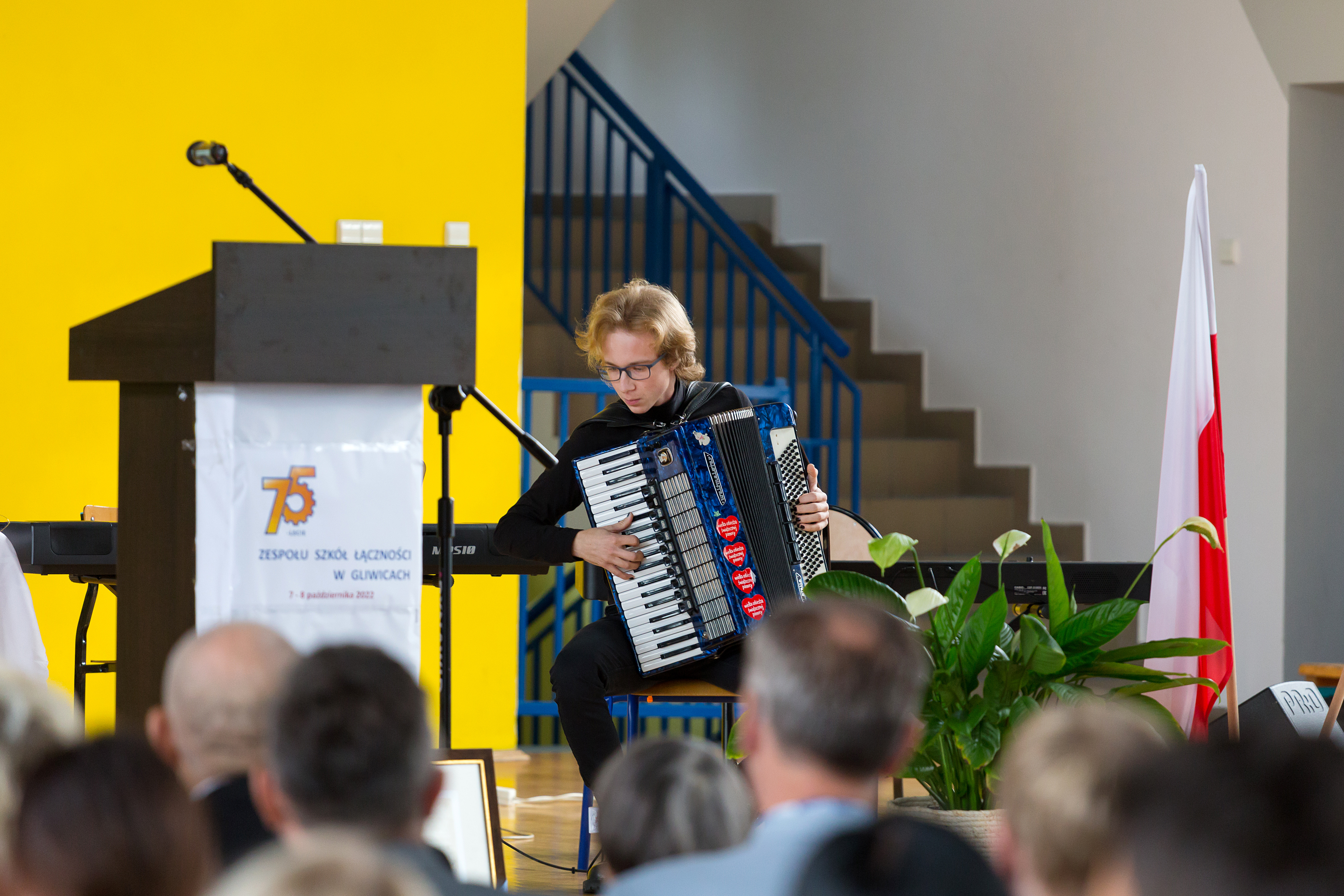 Występ akordeonowy podczas jubileuszu