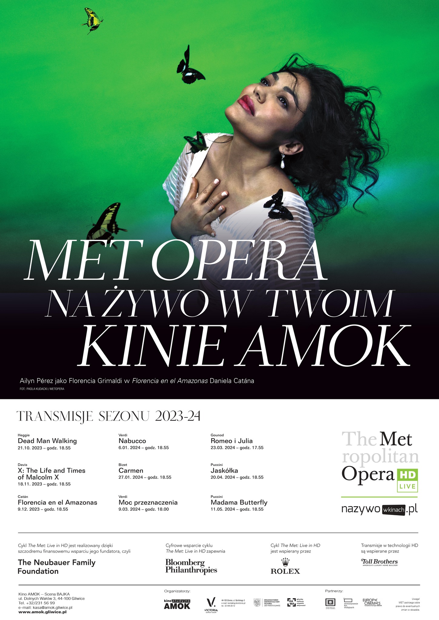 Plakat promujący nowy sezon transmisji MET Opera