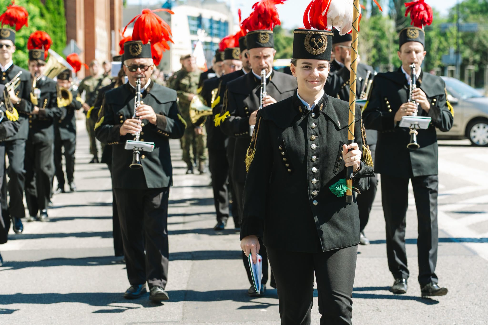 Maszerująca orkiestra górnicza