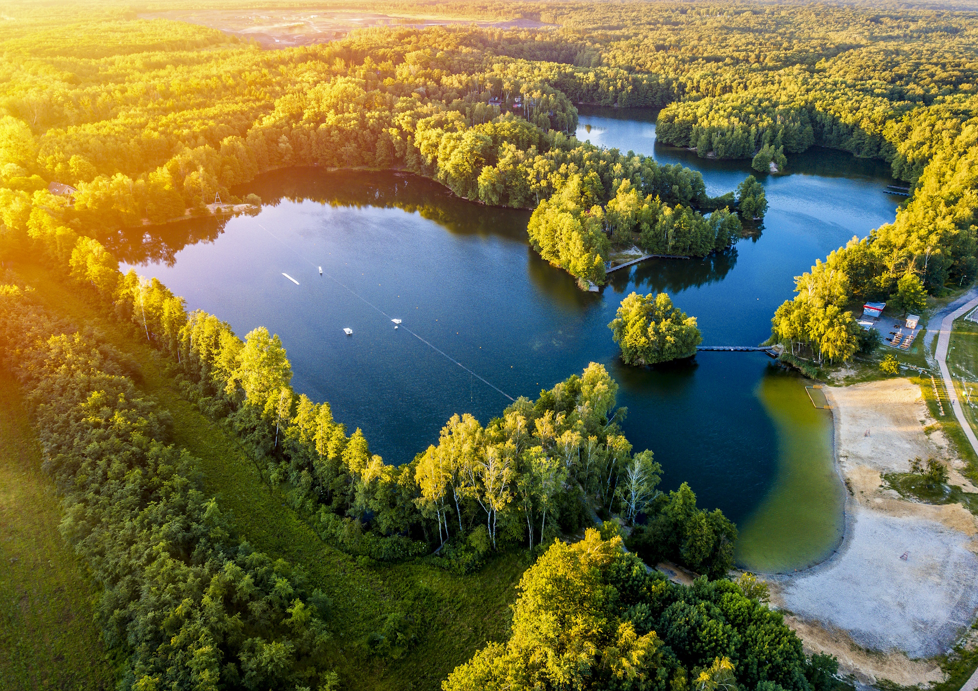 jezioro, ujęcie z góry