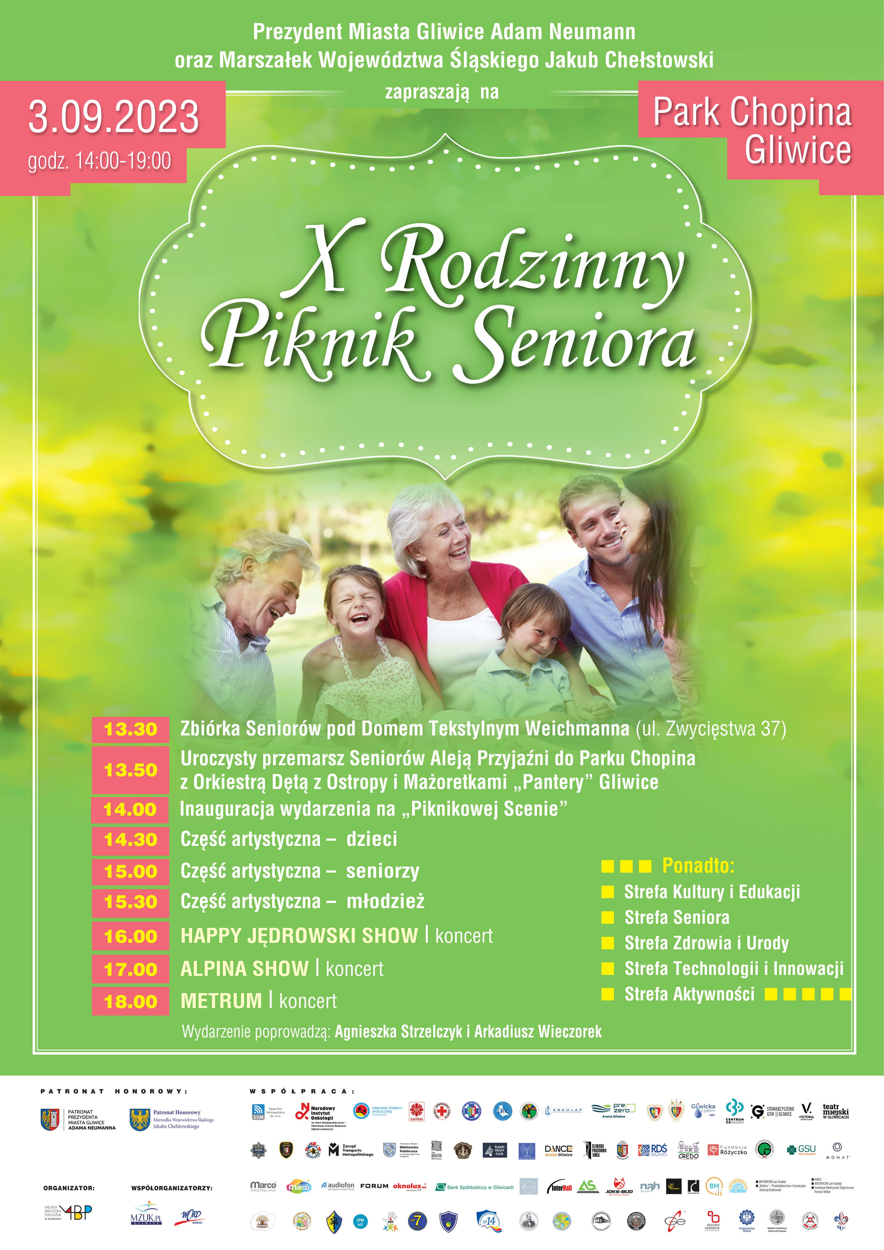 Plakat promujący Piknik Seniora