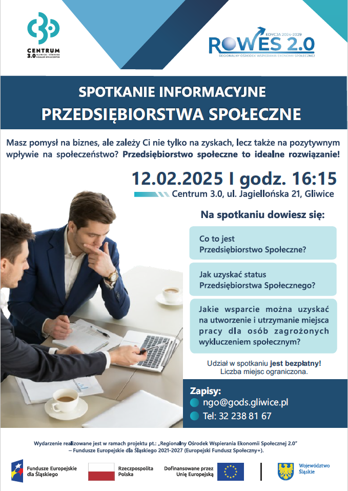 Mat. graf. Centrum 3.0 Plakat promujący spotkanie