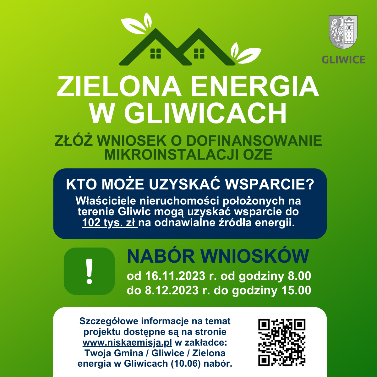 plakat Zielona energia w Gliwicach
