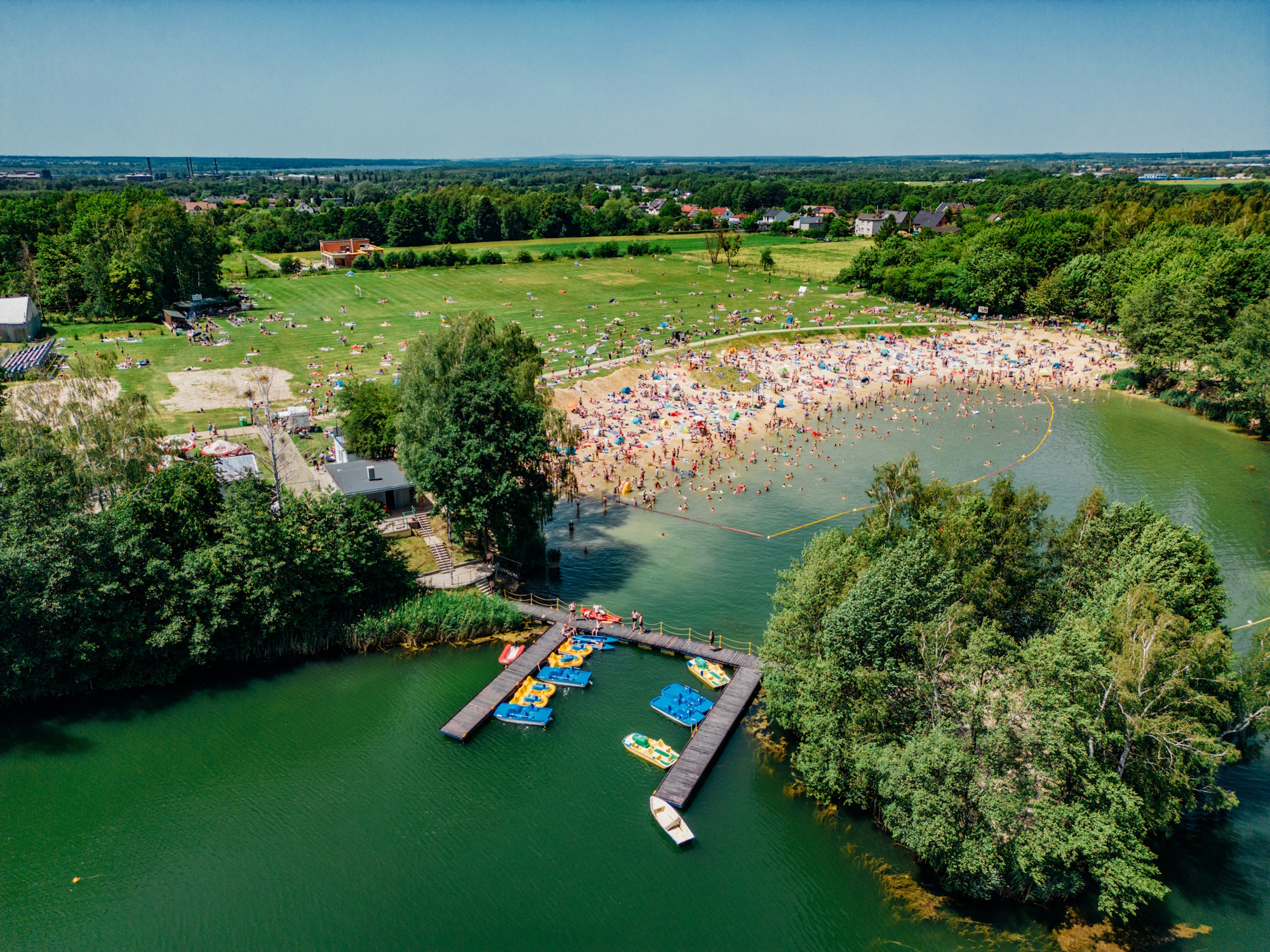 plaża w Czechowicach, ujęcie z góry