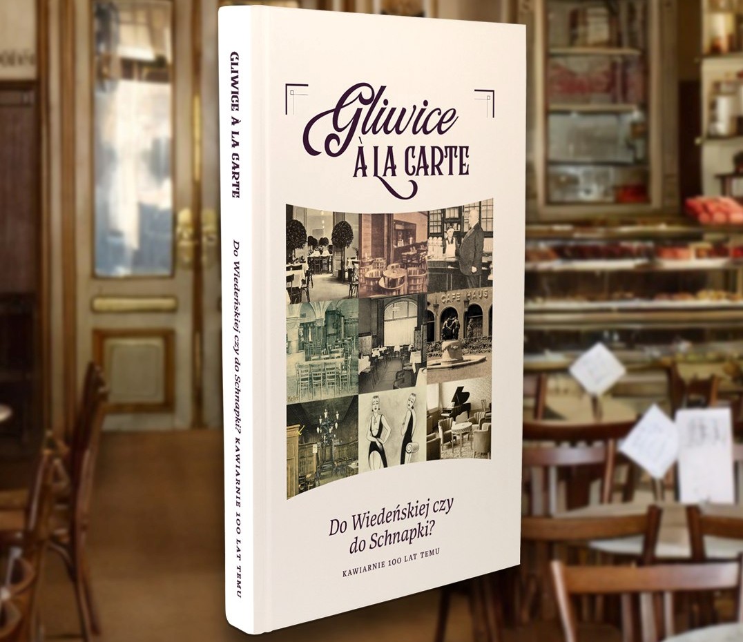 książka na tle kawiarni