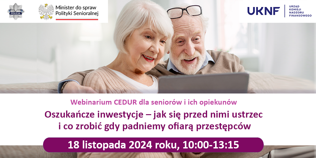 Jak nie dać się oszustom, gdy jest się dojrzałym? To spotkanie może pomóc!