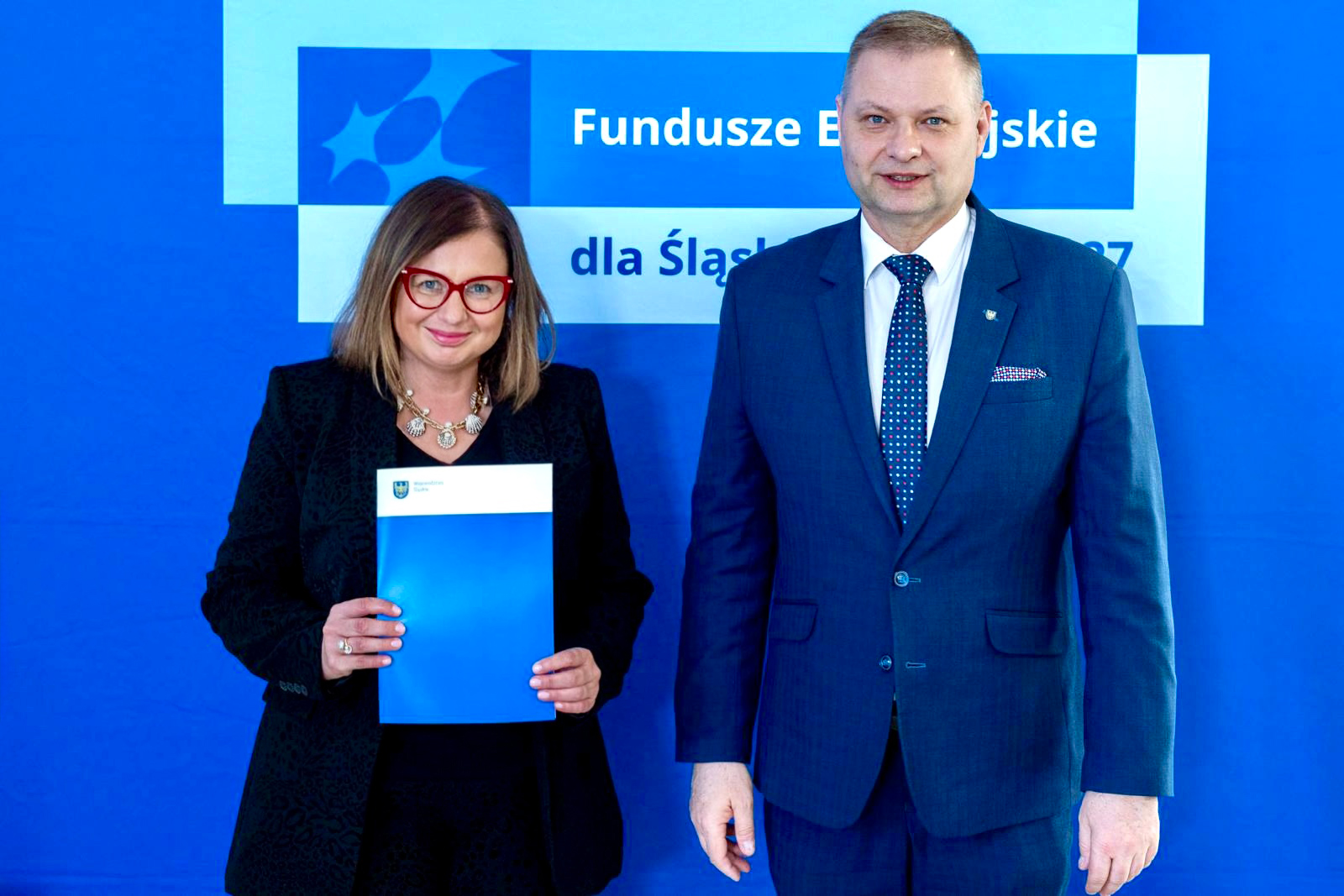 Zdjęcie prezydent Dylewskiej i Rafała Adamczyka